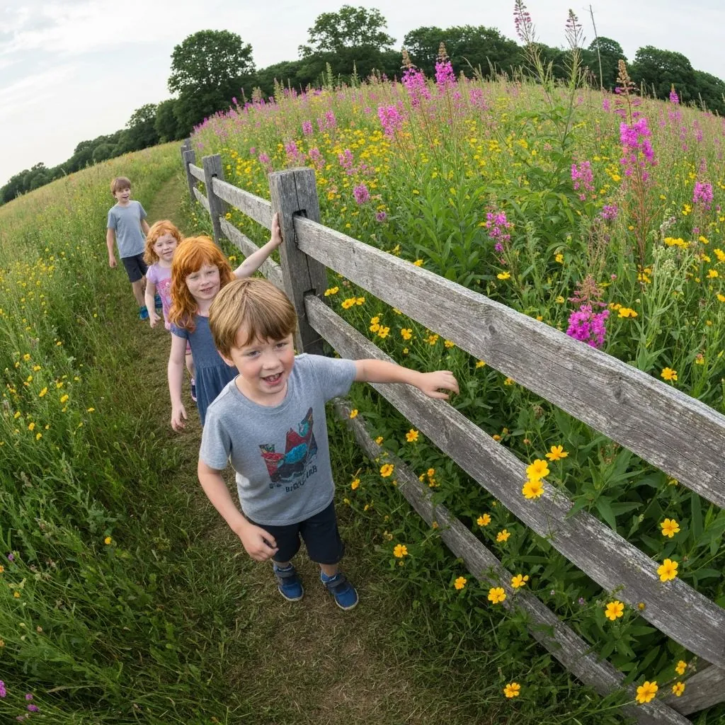 Nature exploration walks through farmland